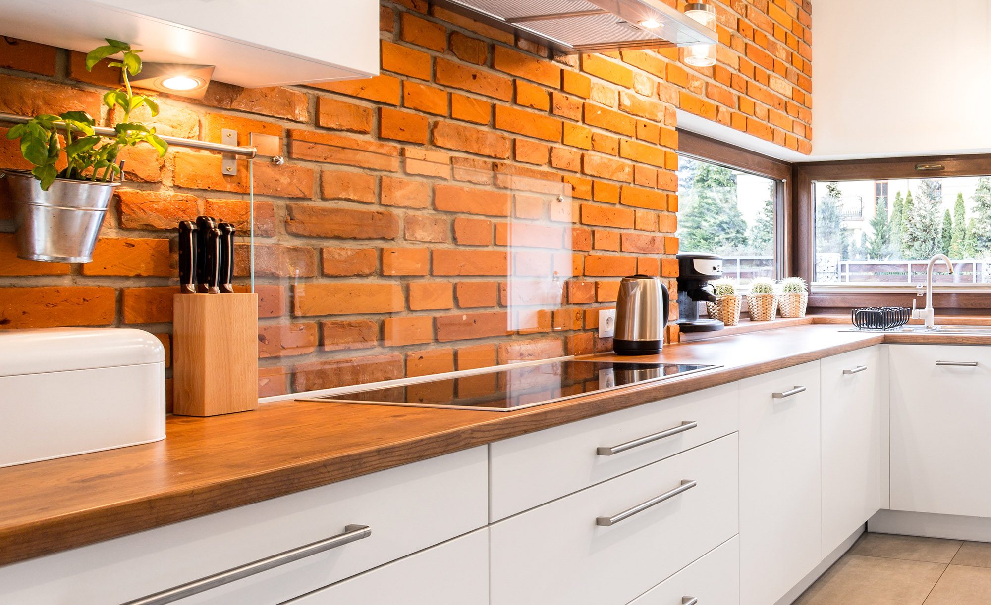 Bright modern minimalist kitchen